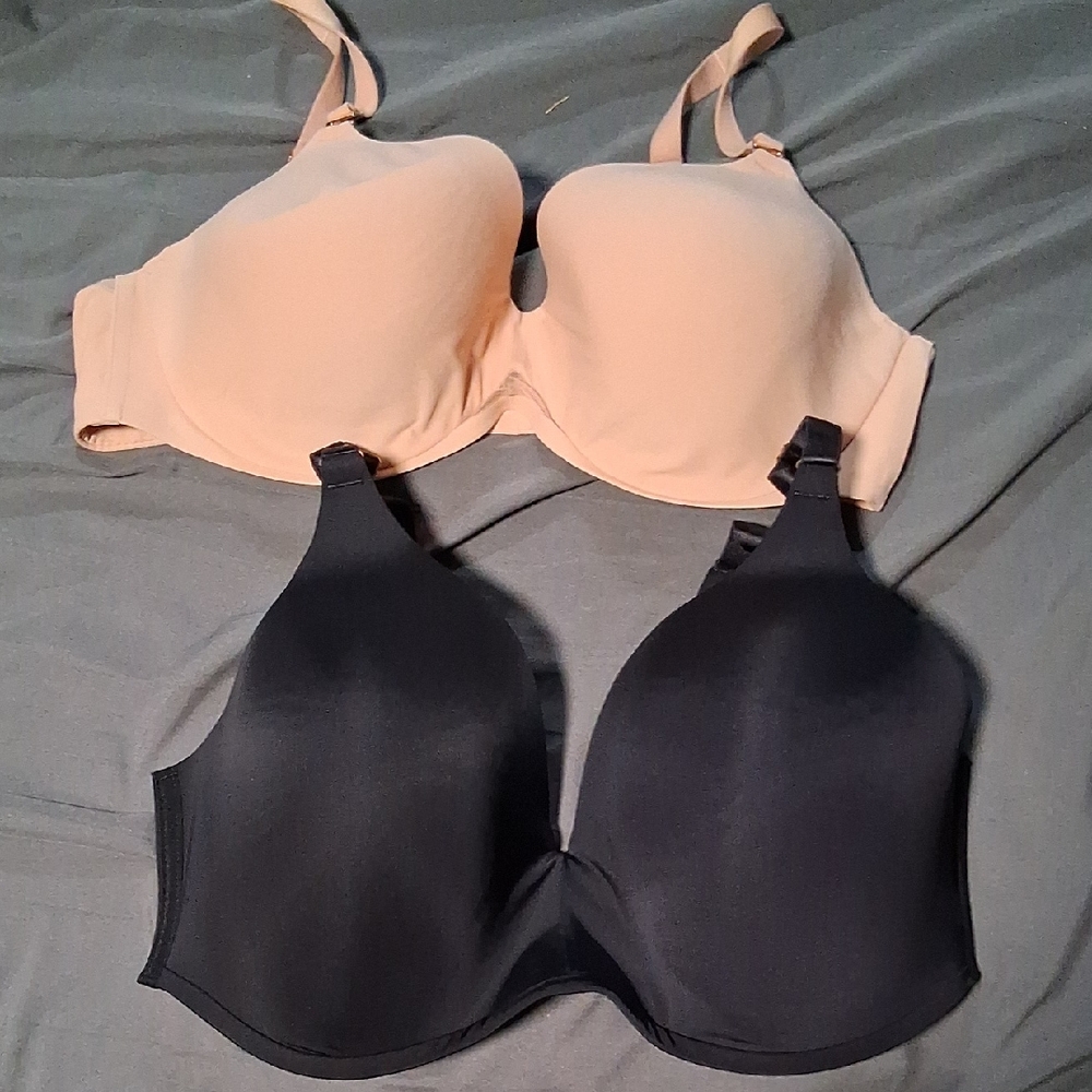 Soma Smooth T-Shirt Bra Duo — Nude and Black